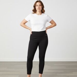 T Tahari Leggings Pull On Slimming Tummy Control Mid-Rise Black Sz XL